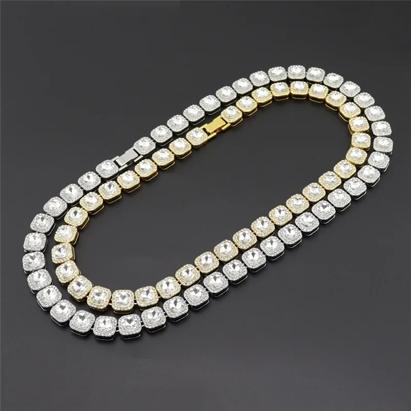 

Iced Out Big Cubic Zircon Miami Cuban Chain 13MM Bling Rhinestones Rapper Necklaces For Men Hip Hop Jewelry Dropshipping