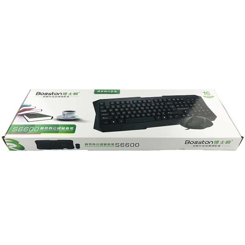 

Bosston Keyboard and Mouse Set 104 keys USB Wired Keyboard With Mouse for Desktop Laptop Business Home Office