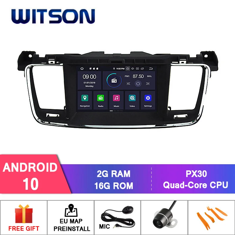 WITSON Android 10 0 автомобильный DVD GPS для PEUGEOT 508 Радио навигатор dvd плеер 4 Гб RAM + 64 FLASH 8 Octa
