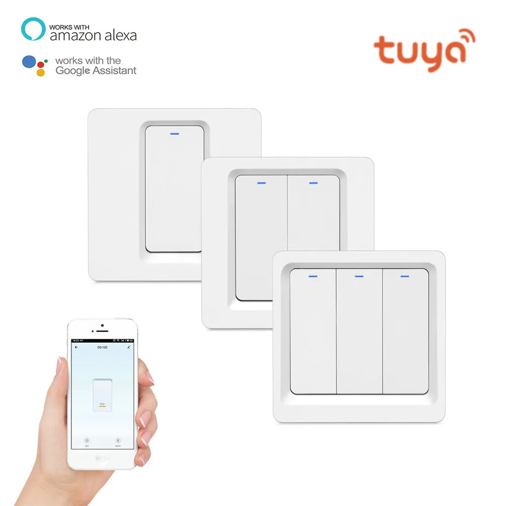 Wi Fi умный светильник настенный выключатель для Google Home Alexa Голосовое управление