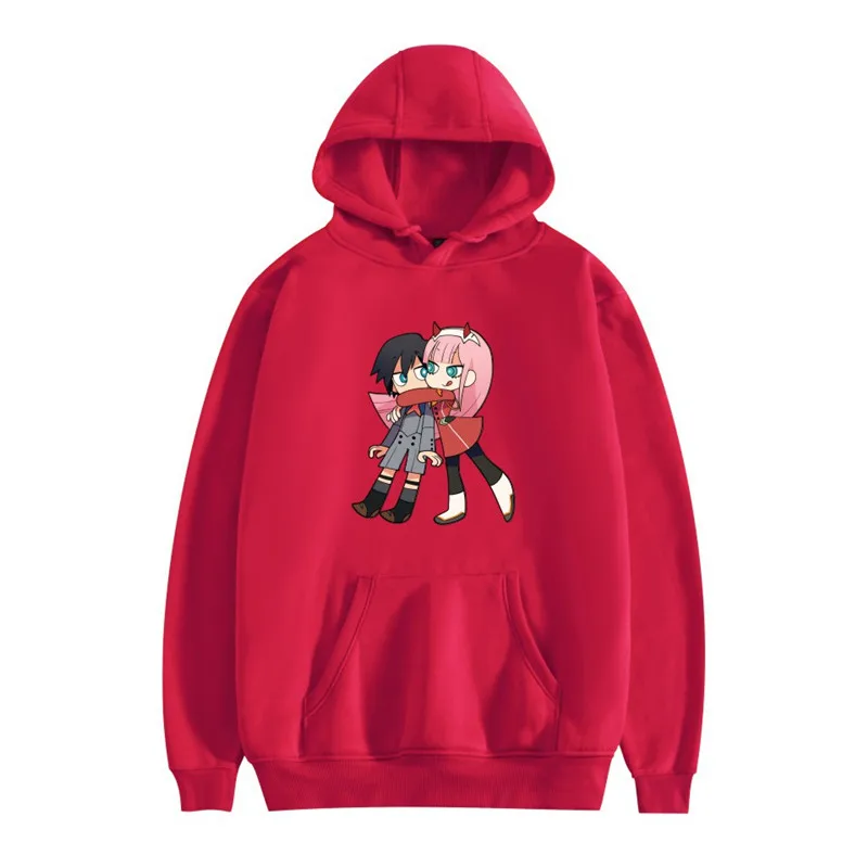 

Darling in the FranXX anime Harajuku Zero TWO beautiful girl print women Streetwear loose cute Warm Hooded Sweatshirt