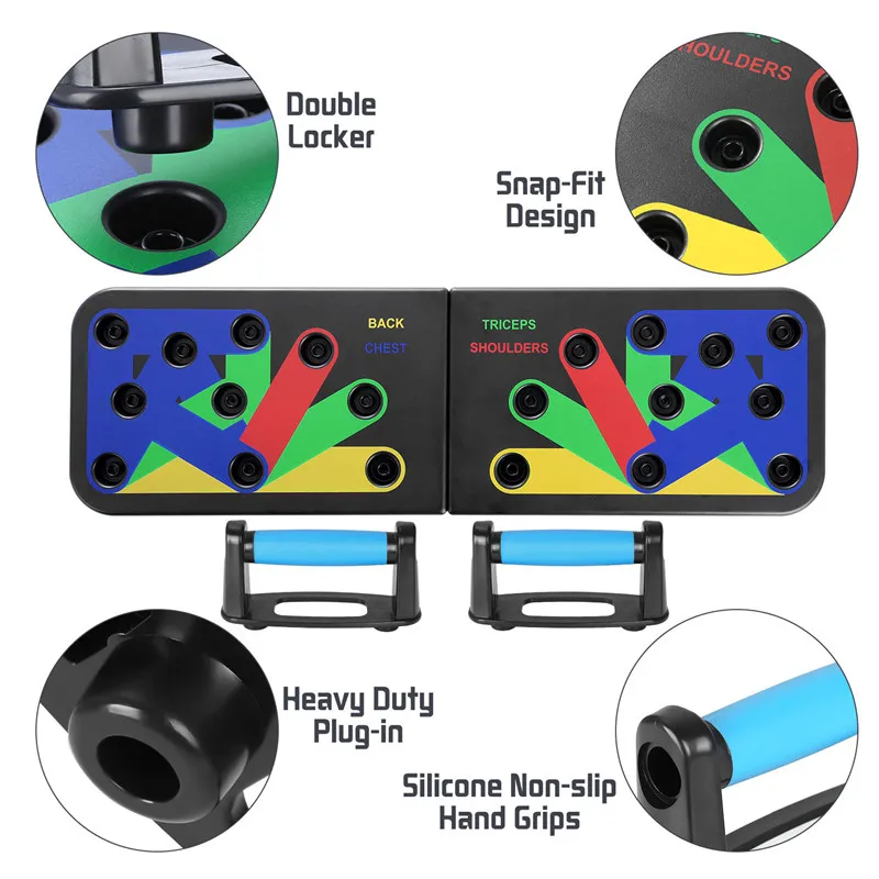 9 in1 пуш ап стойку доска следовть инструкциям печати Бодибилдинг Фитнес