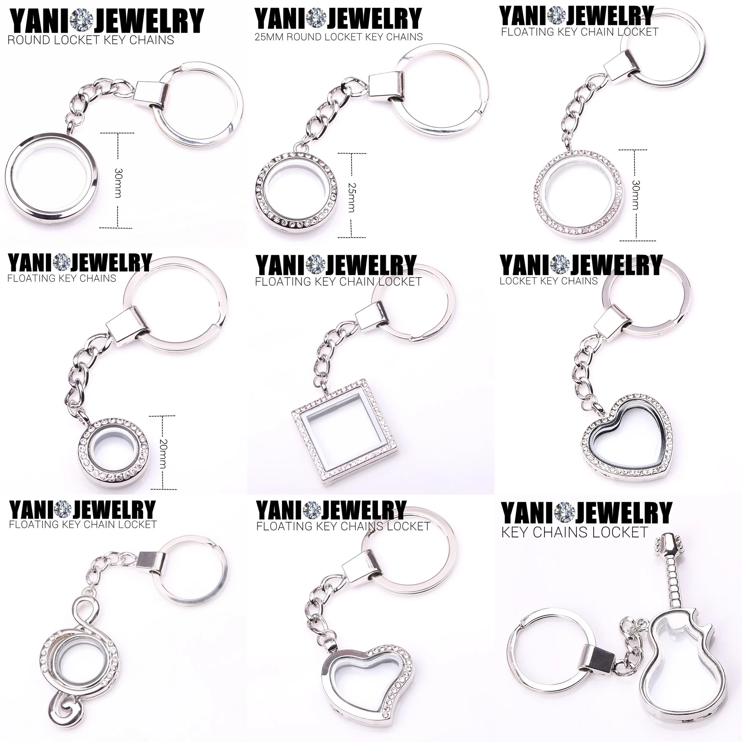 10 шт./лот Бесплатная доставка 30 мм круглые серебряные Простые брелоки медальон из