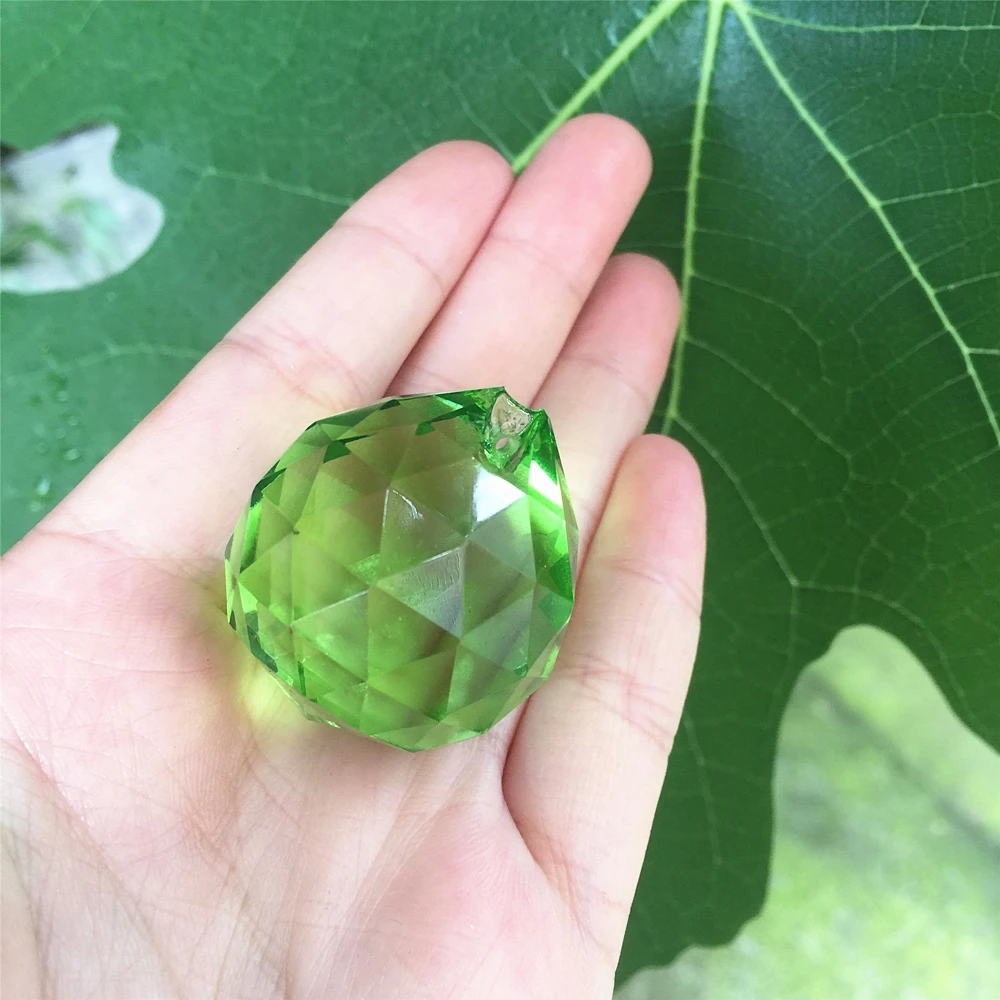 Lt. Зеленая люстра с хрустальным шариком 15 мм 40 хрустальные детали для люстры фэн