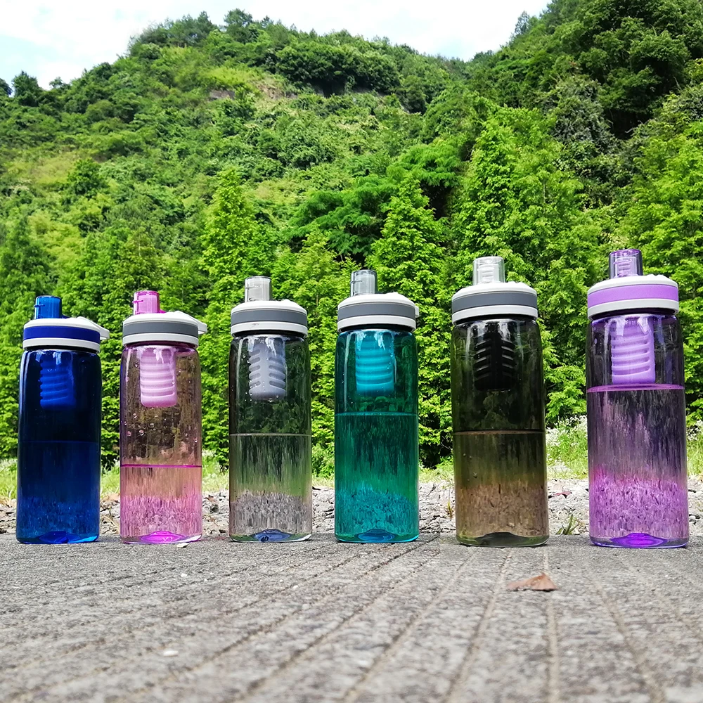 

770ml Survival Water Filter Bottle Outdoor Sport Leakproof for Outdoor Camping Hiking Backpacking Travel Equipment