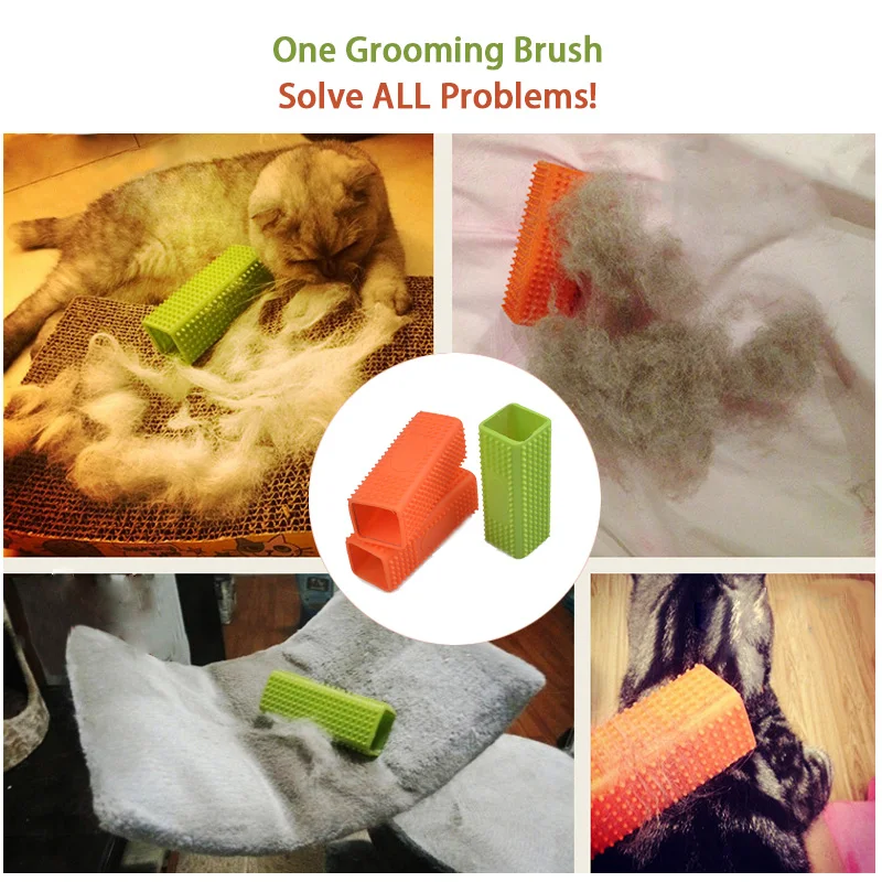 ПЭТ собака кошка кисточка для удаления волос силиконовая щетка ухода за