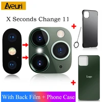 sticker camera lens seconds change for iphone x s xr xs max glass protector cover case for iphone 11 pro max sticker fake camera