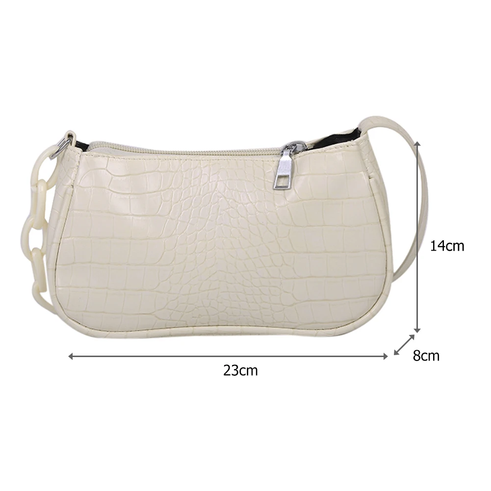 

Fashion Alligator Pattern Women Shoulder Handbags Vintage PU Leather Chain Female Casual Underarm Shoulder Bags