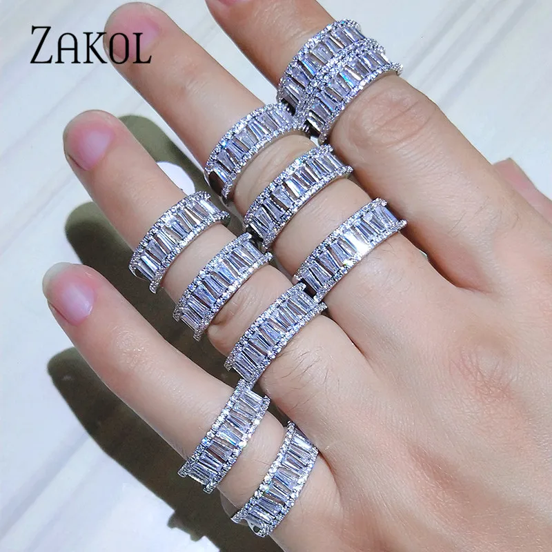 ZAKOL Модные женские ювелирные изделия ручная работа зеленый фианит оливковое