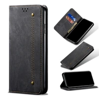 flip cover for xiaomi mi 10 lite 10 pro 9t pro mi 10 youth 5g note 10 pro 10 cc9 pro luxury denim pu leather wallet case