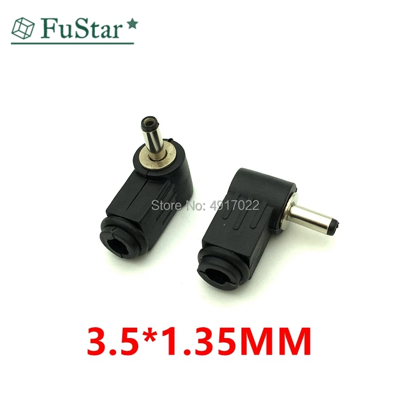 10 шт. адаптер питания постоянного тока с штекером 90 градусов Штекер 5 5x2 1 мм 4 8x1 7 0x1