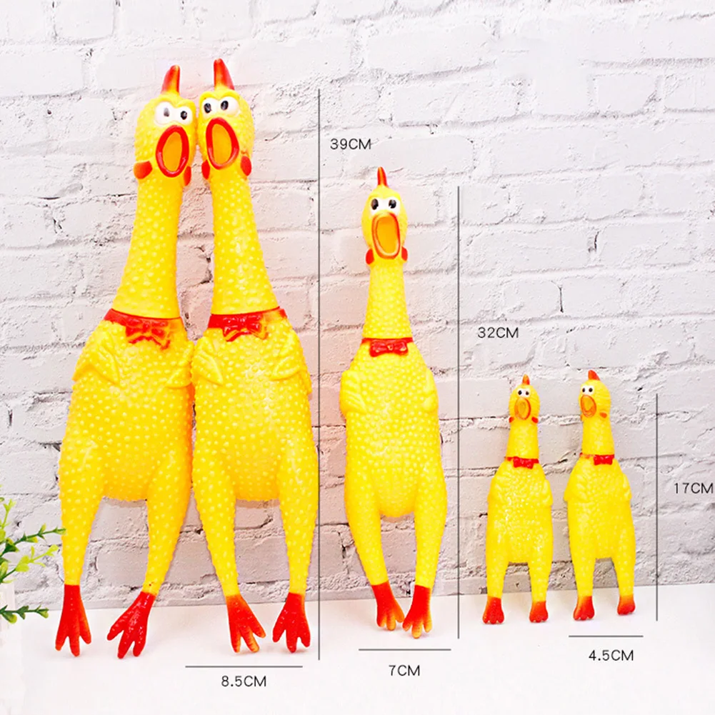 

Screaming Chicken Dog Toys Squeeze Squeaky Sound Puppy Toys Rubber Dog Toy Chew Pet Toys For Dogs Rubber Chicken Toy Accessories