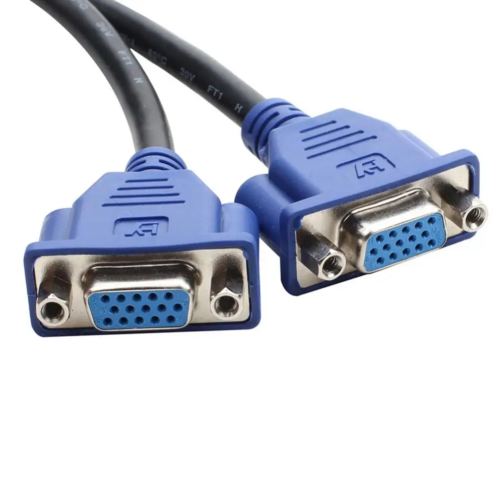 DVI-I DVI 24 + 5 Pin типа папа к 2 VGA Женский сплиттер монитор видео адаптер кабель Шнур |