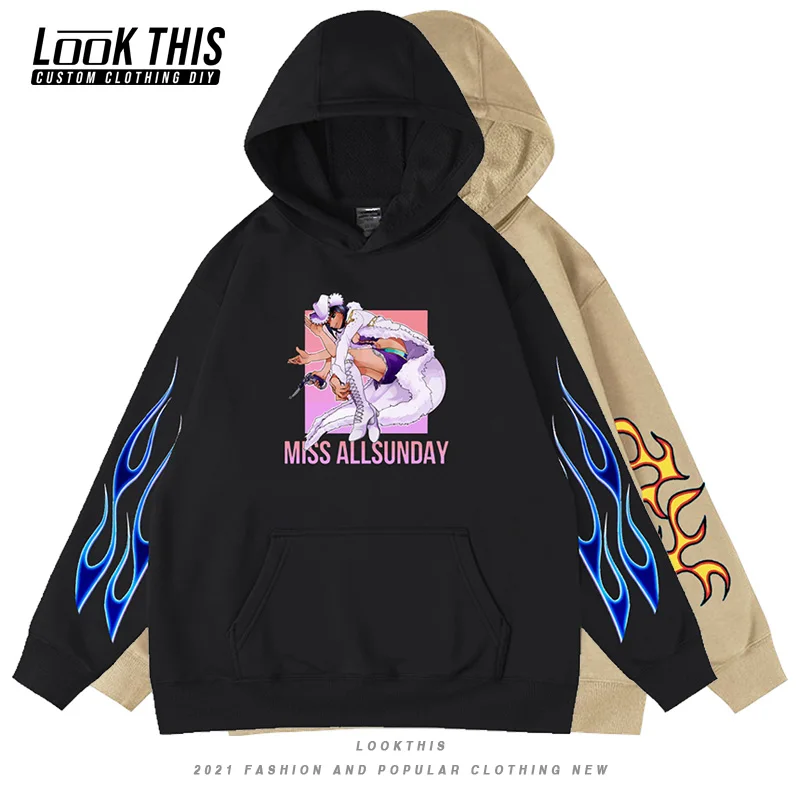 

Anime One Piece Print Men's Hoodies Hoodies Men Fleece Oversized Sweatshirts Streetwear Hooded Boy Loose Clothing Tops Hoody