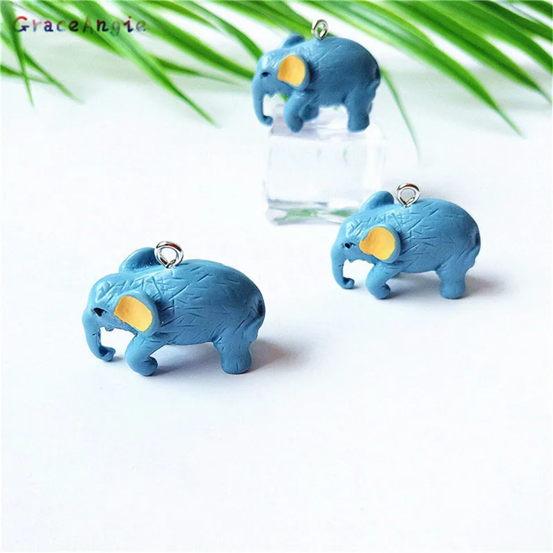 

2 шт. Подвески в виде слона для сережек, ожерелья, ювелирных изделий с животными, брелок, Милые ожерелья, браслет на подарок украшения для вол...