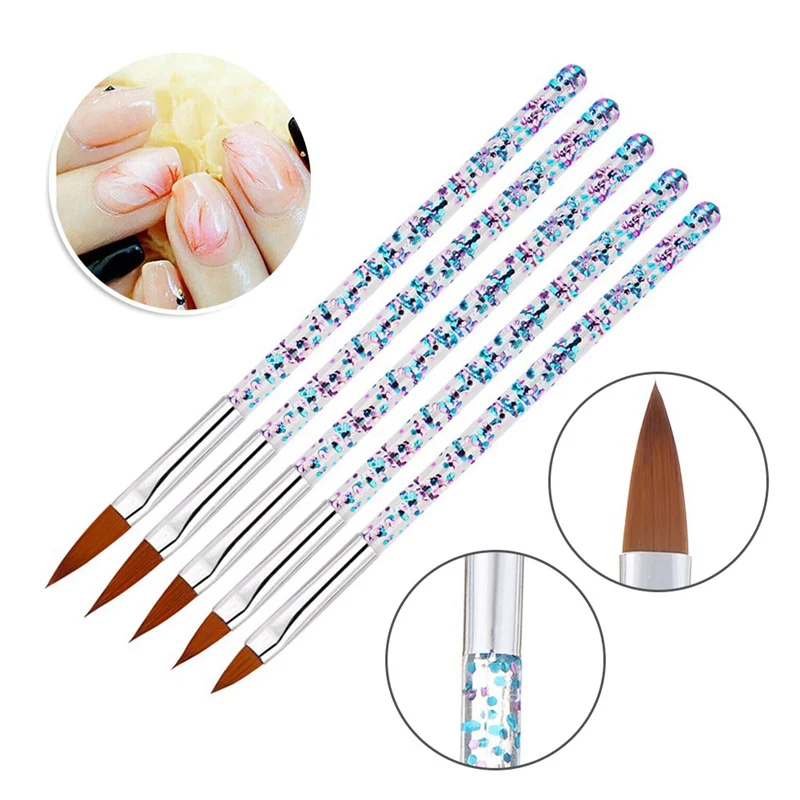 5 шт./компл. нейл арта с украшением в виде кристаллов бруша акриловый набор для