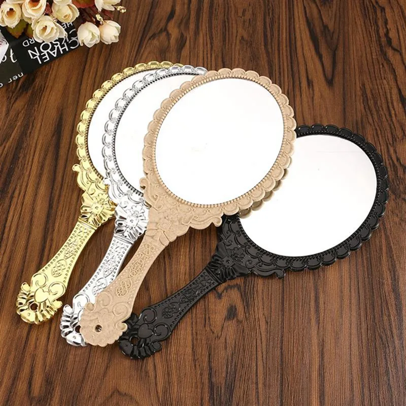 1 шт. портативное винтажное зеркало для макияжа Овальный Круглый косметики