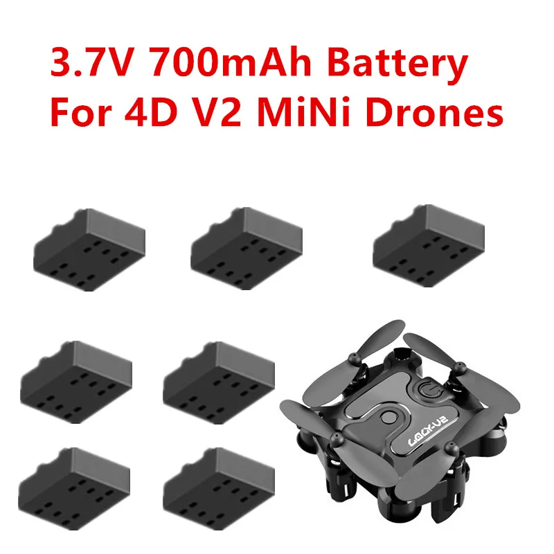 4D-V2 Mini Drone V2 Mini Drone accesorios originales 3,7 V 700mAh batería repuestos adecuado para 4D-V2 mini Drone Quadcopter