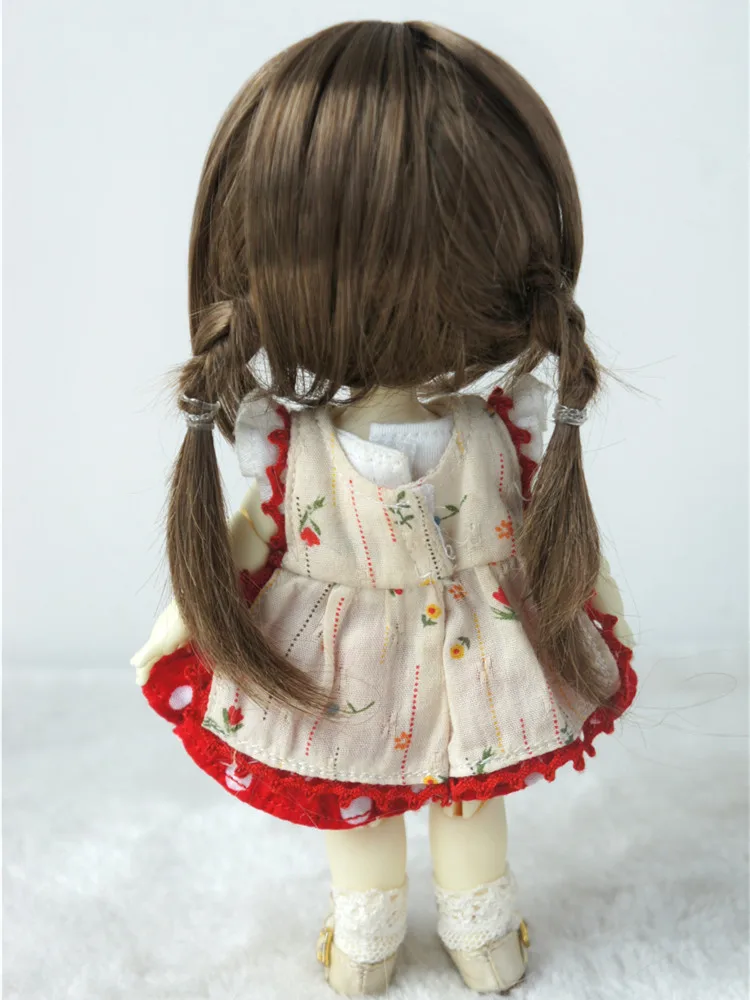 

1/8 OB11 Doll wigs JD509 5-6inch 13-15cm Synthetic mohair BJD Hair Nature twins Country Girl braids wig