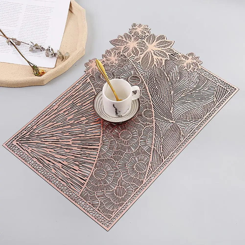 Portable Great Non-slip Flower Heat Insulation Table Mat PVC Cup Coasters Ornamental for Plate | Дом и сад