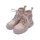 Детские Классические ботильоны с пряжкой, на шнуровке, Размеры 26-37