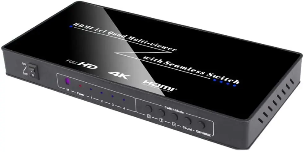 4X1 HDMI мультипросмотр четырехэкранный в режиме реального времени с функцией