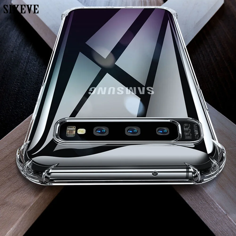 Роскошный мягкий Силиконовый противоударный Прозрачный чехол для Samsung Galaxy S8 S9 S10
