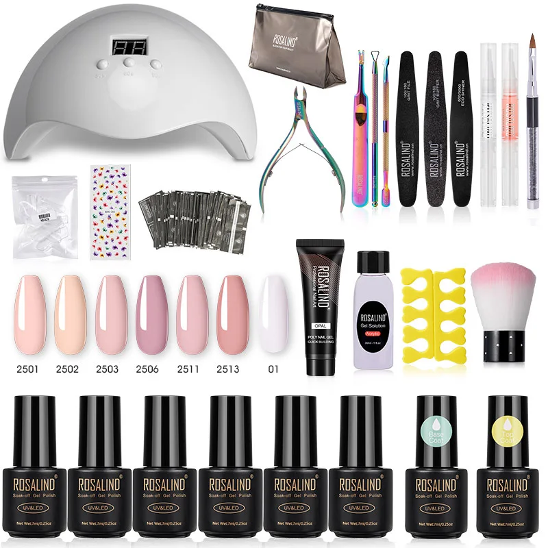 Набор для маникюра ROSALIND Гель лак ногтей замочить гибридные Лаки гель поли все