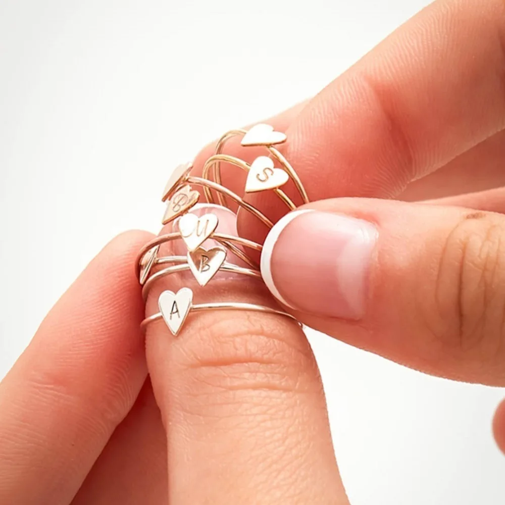 Шикарное женское кольцо на палец с надписью позолоченный посеребренный цвет