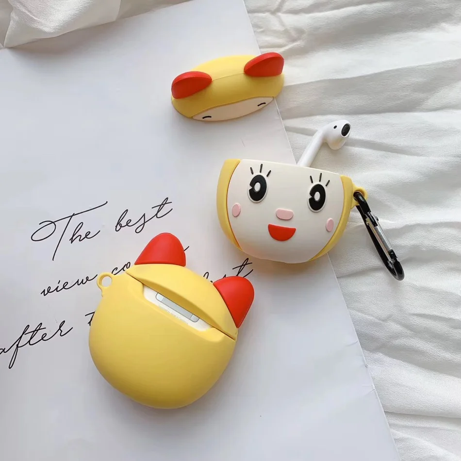 3D Дельфин чехол для наушников Airpods 2 чехол силиконовый КИТ чехол для Airpods чехол Цветок для наушников чехол для наушников кольцо ремень