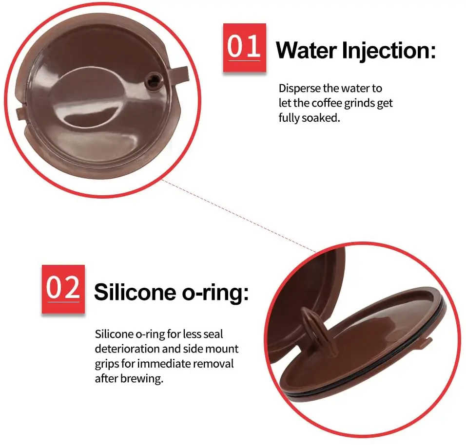 6 шт. многоразовые капсулы для кофе фильтры совместимы с Nescafe dolce&ampgusto Brewer