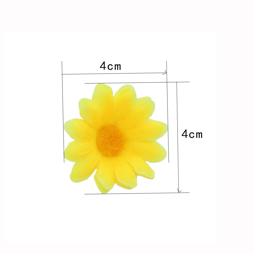 

100 x Artificial Silk Flower Heads Small Chrysanthemum Fake Flower Head Gerbera Daisy DIY Wedding Home Decoration Colorful