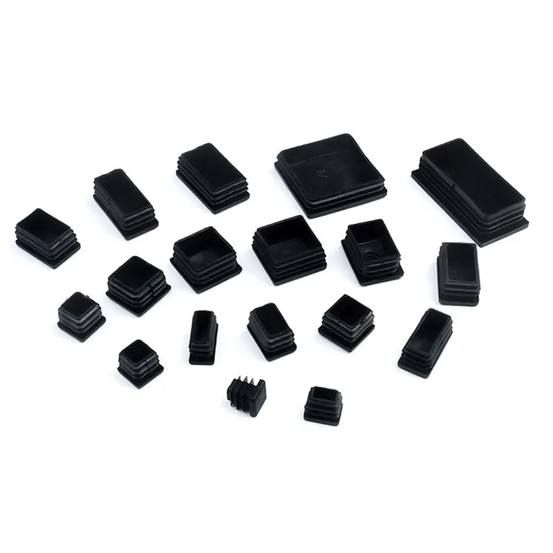12pcs Plastic Square Ribbed Tube Inserts Pipe Tubing End Covers Cap Furniture Glide Desk Table Feet Floor Protector | Обустройство