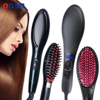 pro ceramic straightening irons electric hair straightener brush styling hair straightener comb hair care massager simply fast