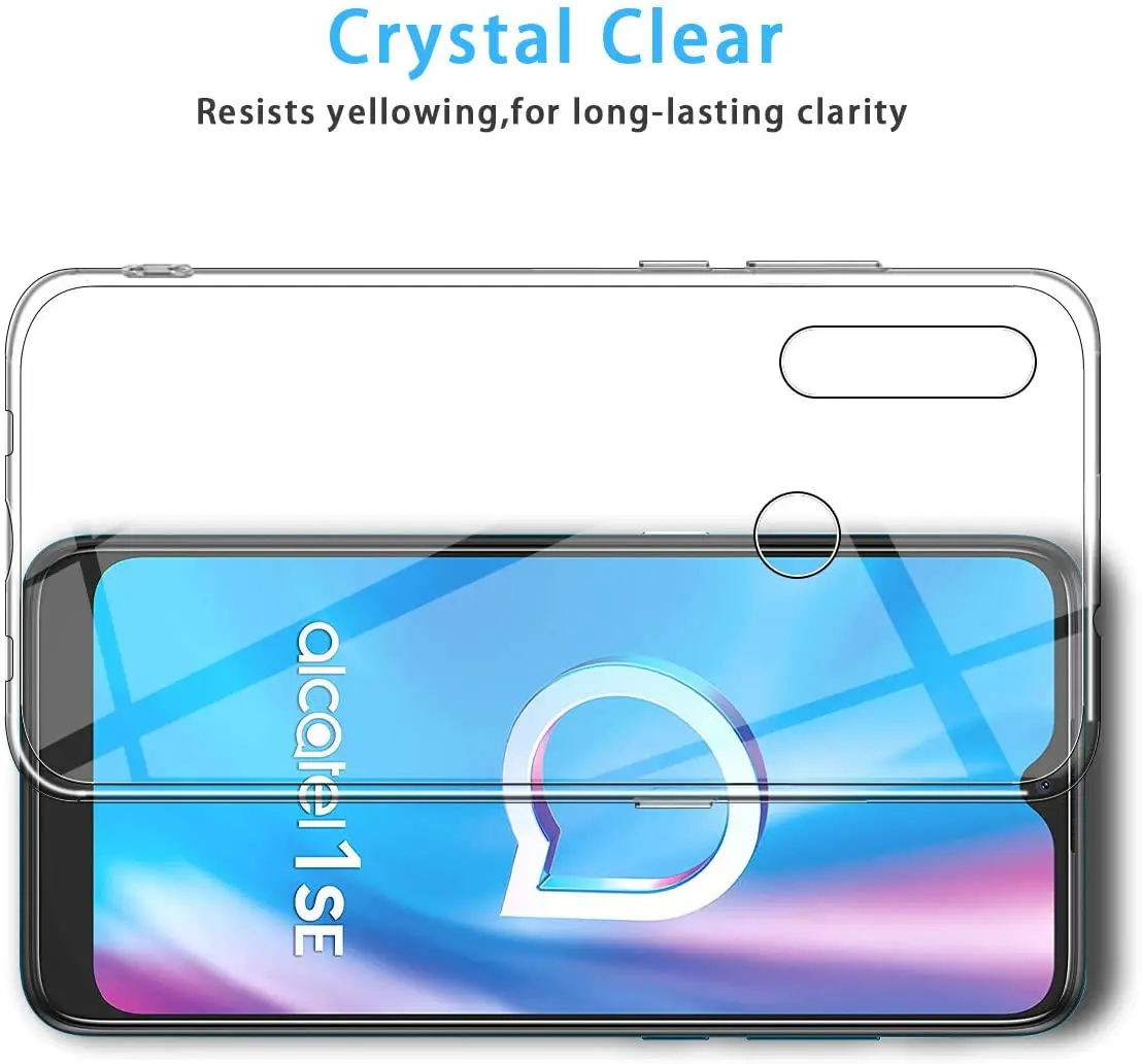 

3-in-1 Glass+Silicone Cover For ALCATEL 1SE 2020 Case For ALCATEL 1S 2020 Tempered Glass Screen Protector For ALCATEL 1V 3L 2020
