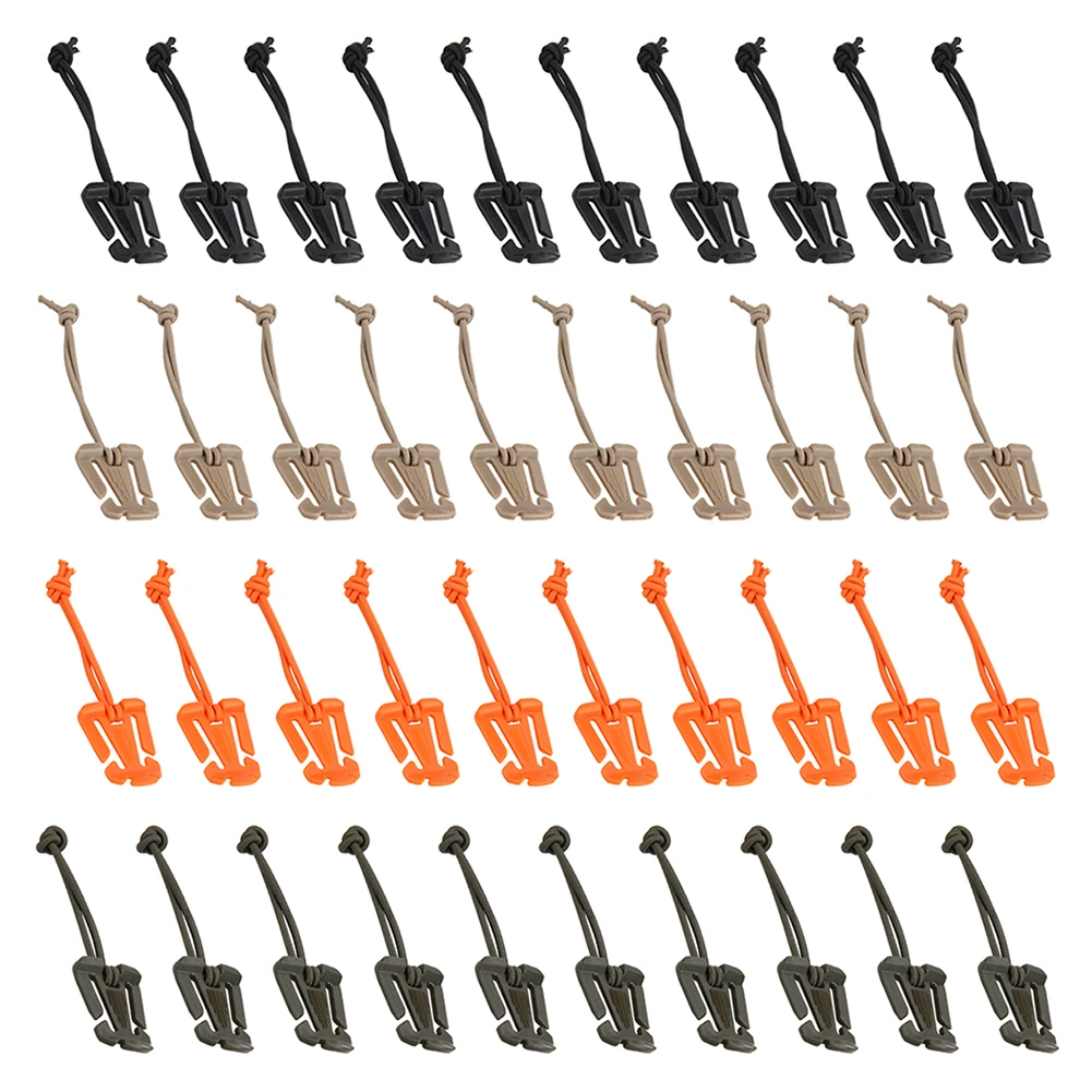 

10pcs Small Molle Backpack Carabiner EDC Tool Elastic Rope Webbing Fixed Buckles for Family Outdoor Camping Accessories