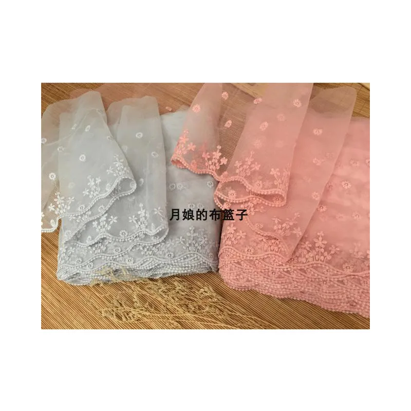 Серый/розовый сетчатый кружевной аксессуар для одежды шириной 22 см|Кружево| |