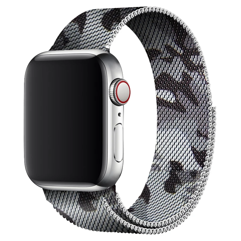 40 мм 44 мм белый камуфляж спортивная петля ремешок Миланский для Apple Watch Series 4 38 мм 42 мм часы браслет для Iwatch Series 3