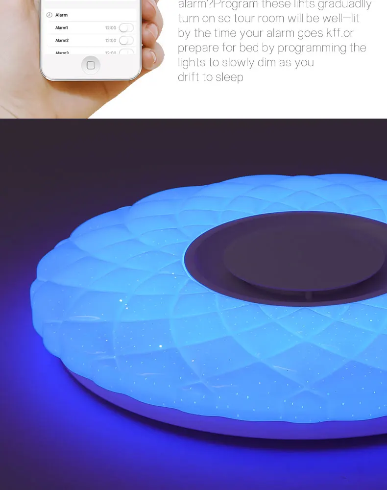 Современные светодиодные потолочные лампы Домашний Светильник ing XU-36W 52 Вт RGB приложение Bluetooth музыкальный светильник для спальни лампы для гостиной умный потолочный светильник