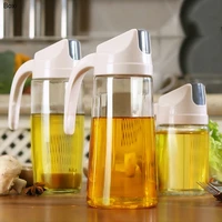 kitchen glass oil bottle dispenser automatic opening closing home bottles for oil and vinegar honey olive oil container