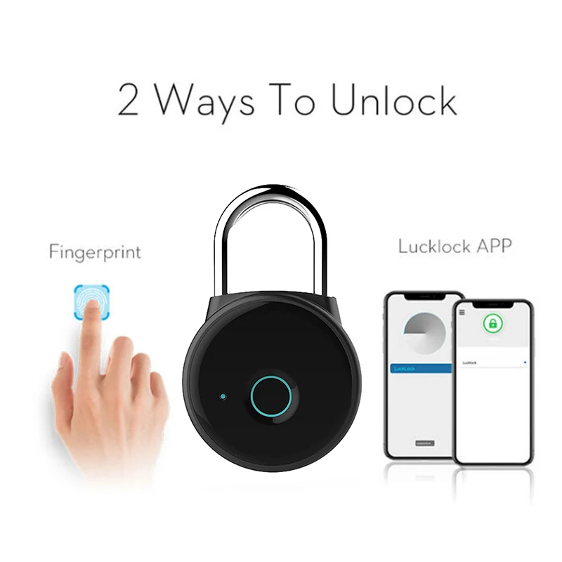 Smart Keyless Fingerprint Padlock USB Rechargeable Lock For Door Drawer Suitcase | Обустройство дома