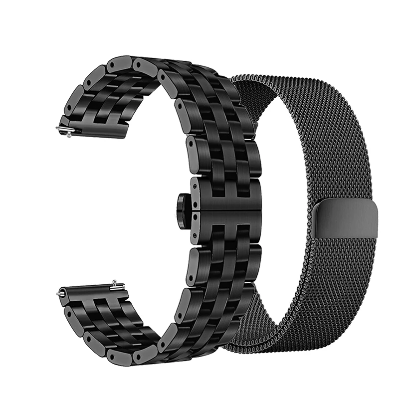 Универсальный ремешок из нержавеющей стали 20 мм 22 для Samsung Galaxy Watch Active 2 40 44