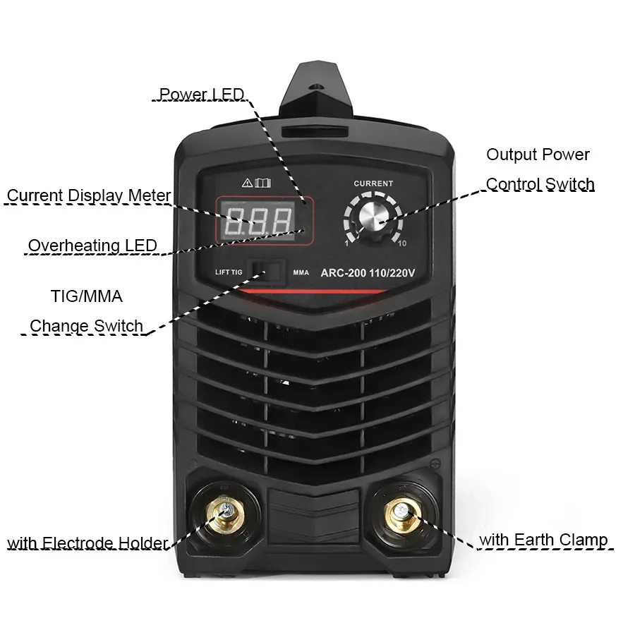 SUNGOLDPOWER сварочный аппарат ARC MMA 200A портативный для TIG Lift 110 В 220 IGBT DC инвертор