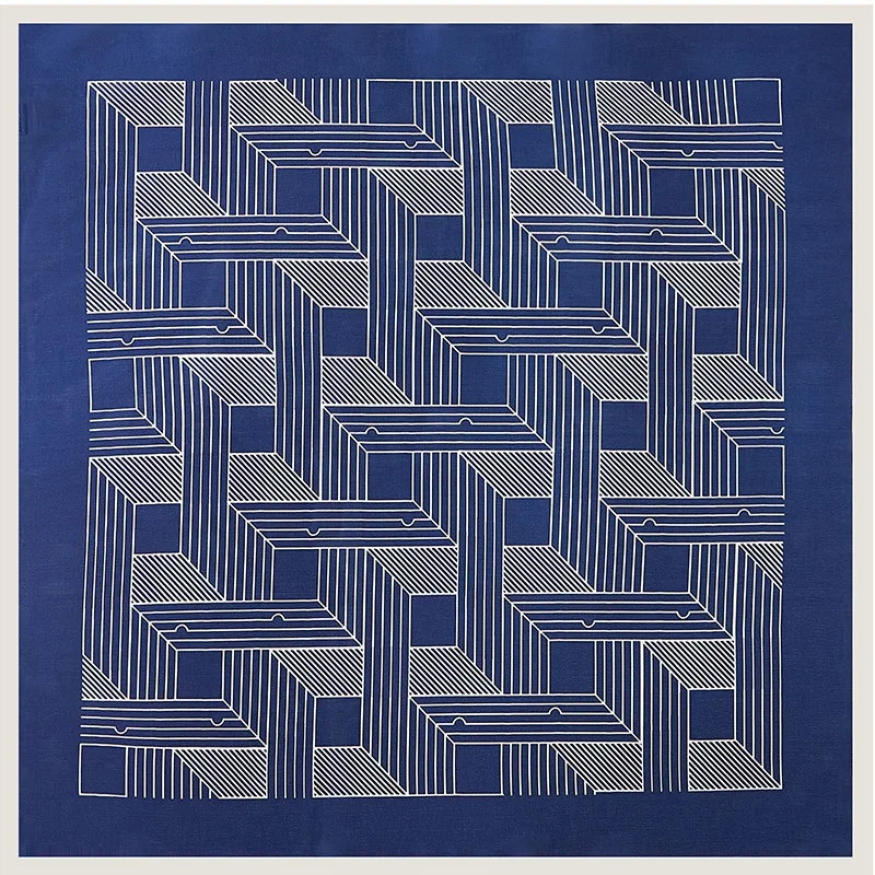 Женский Шелковый саржевый шарф с принтом квадратный атласный платок женское