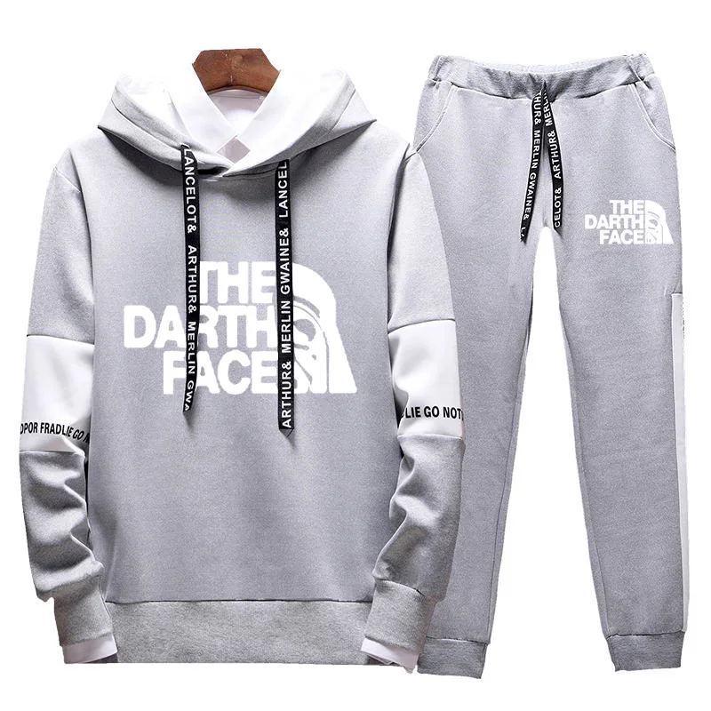 

2021 new men's suit sportswear hoodie + pants 2-piece suit plus velvet warm suit men's brand suit casual sportswear hoodie