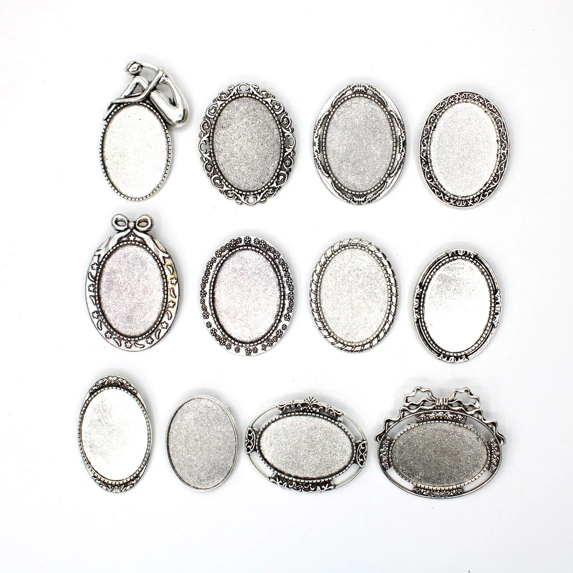 Брошь основа безопасная булавка старинная Серебряная заклепка фиксированная