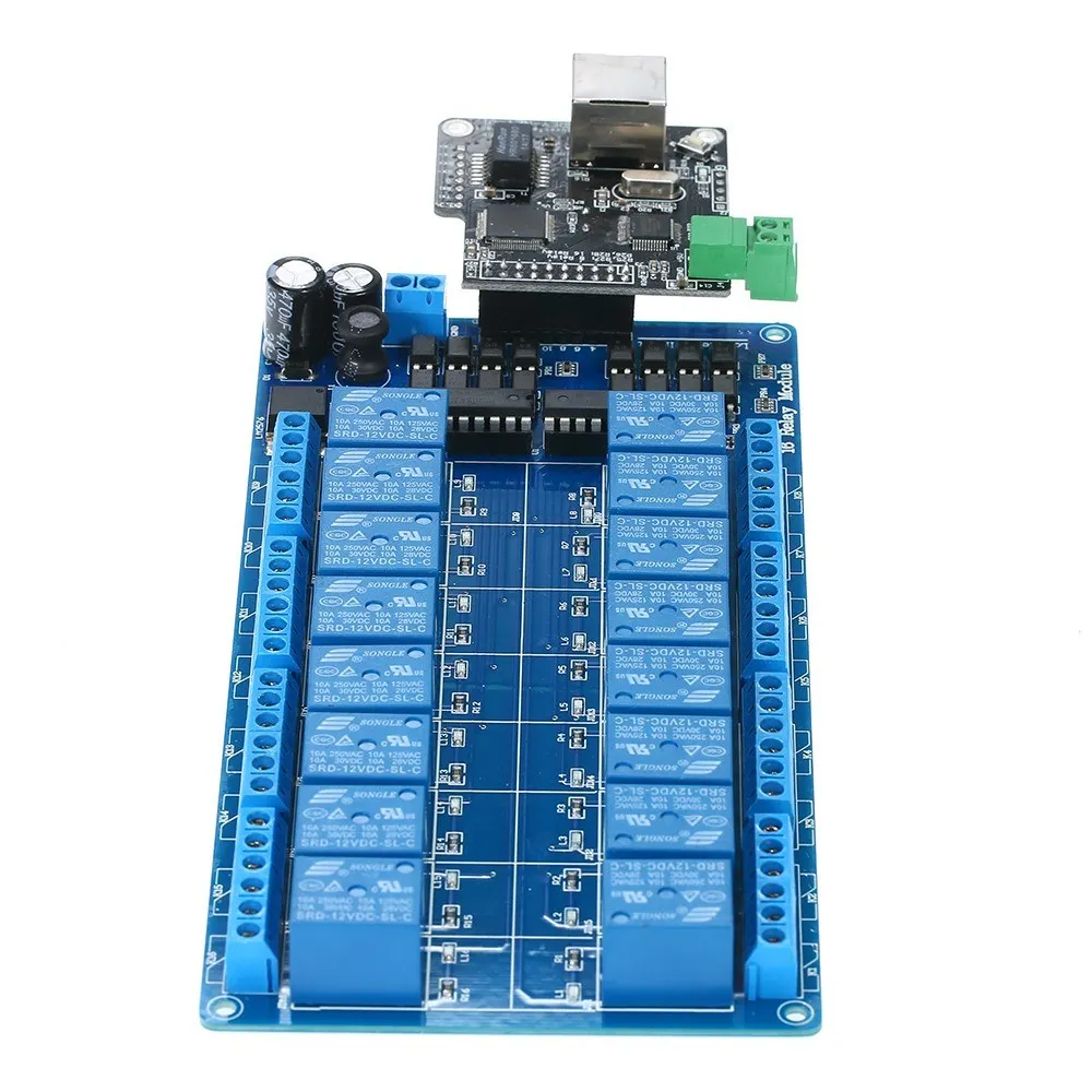 Модуль управления Ethernet LAN WAN сетевой веб-сервер RJ45 порт 16-канальное реле |
