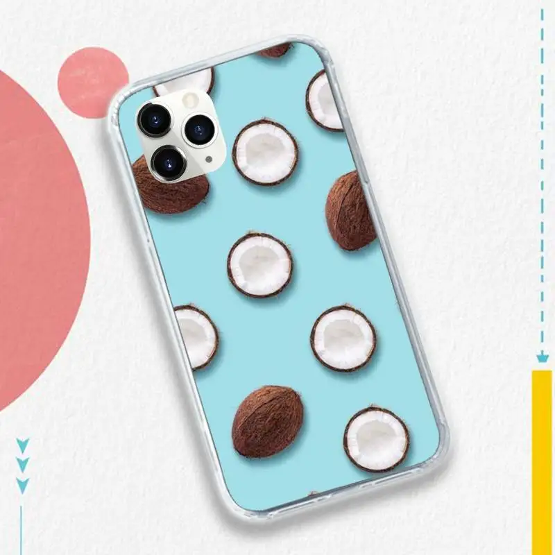 

Summer beach fruit coconut Phone Case for iPhone 11 12 mini pro XS MAX 8 7 6 6S Plus X 5S SE 2020 XR