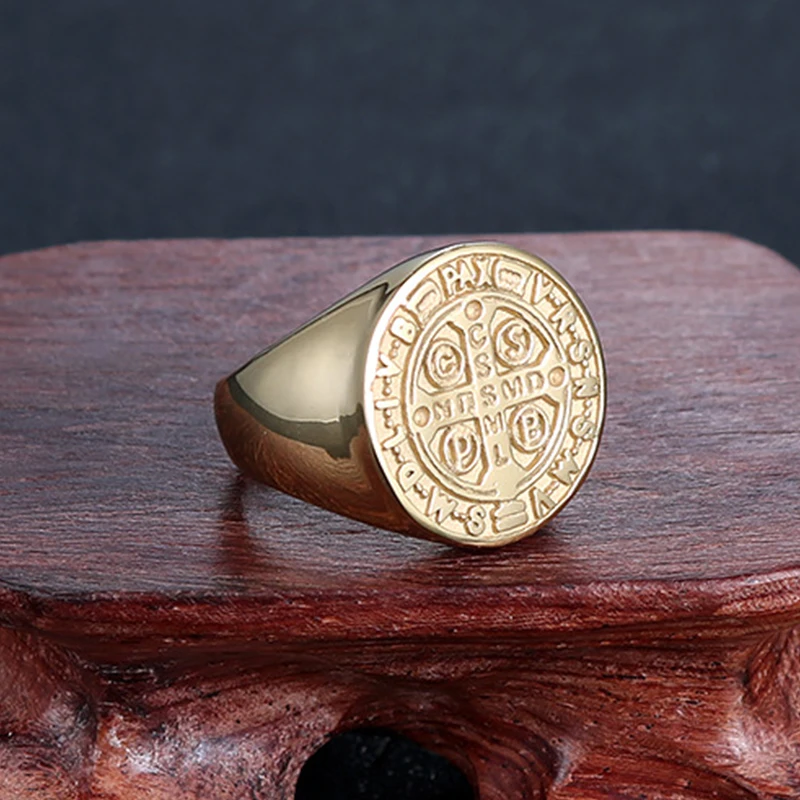 Oulai777 mes signet ring 2019 оптовая продажа колец из нержавеющей стали большое Золотое