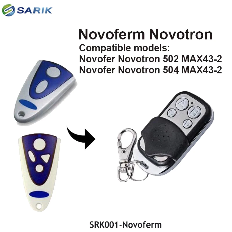 Стиль новобрам новотрон 502 MAX43-2, 504 MAX43-4 замена Пульт дистанционного управления 433,92 МГц плавающий код дистанционный передатчик